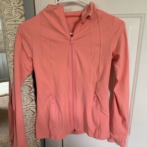 Pink Full Zip Tight Workout Jacket